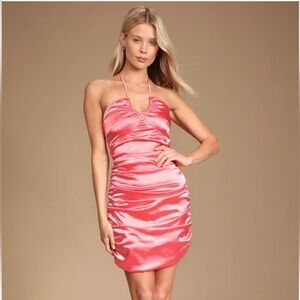 NWT Lulus Satin Bodycon Mini Dress